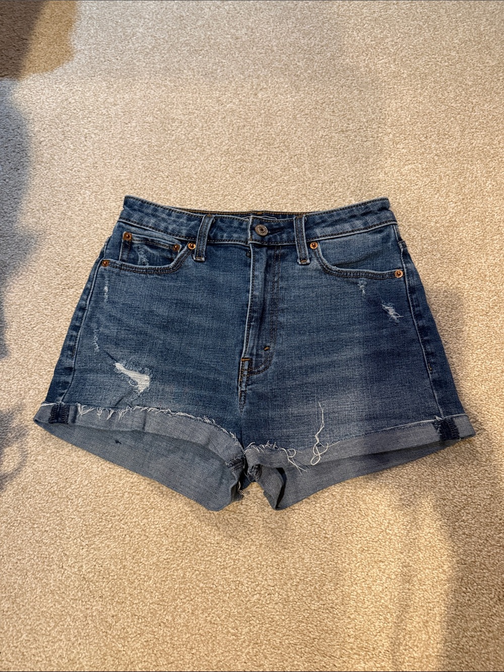 Abercrombie & Fitch High-Waist Denim Shorts